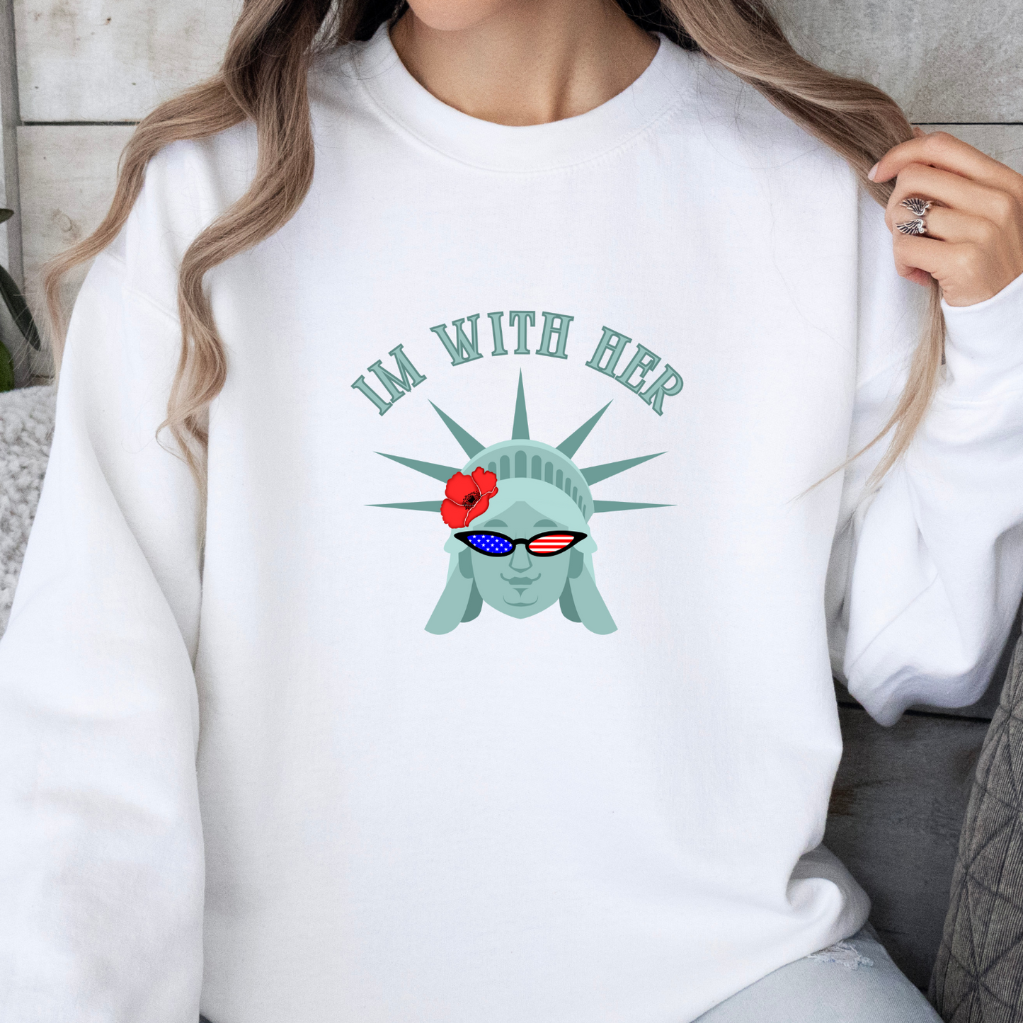 Im With Her Crewneck - Adult Crewneck