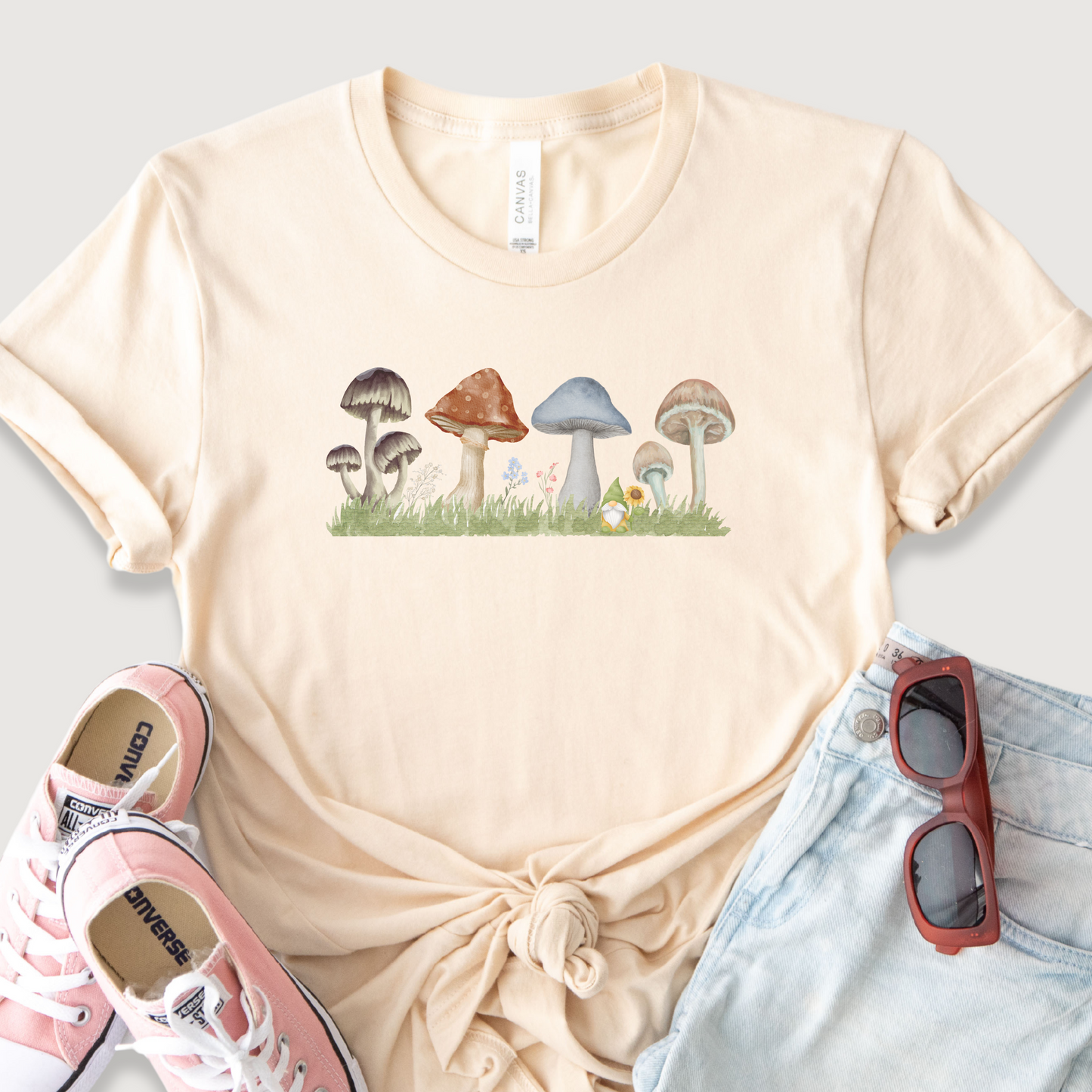Watercolor Mushrooms Tee - Adult Tee