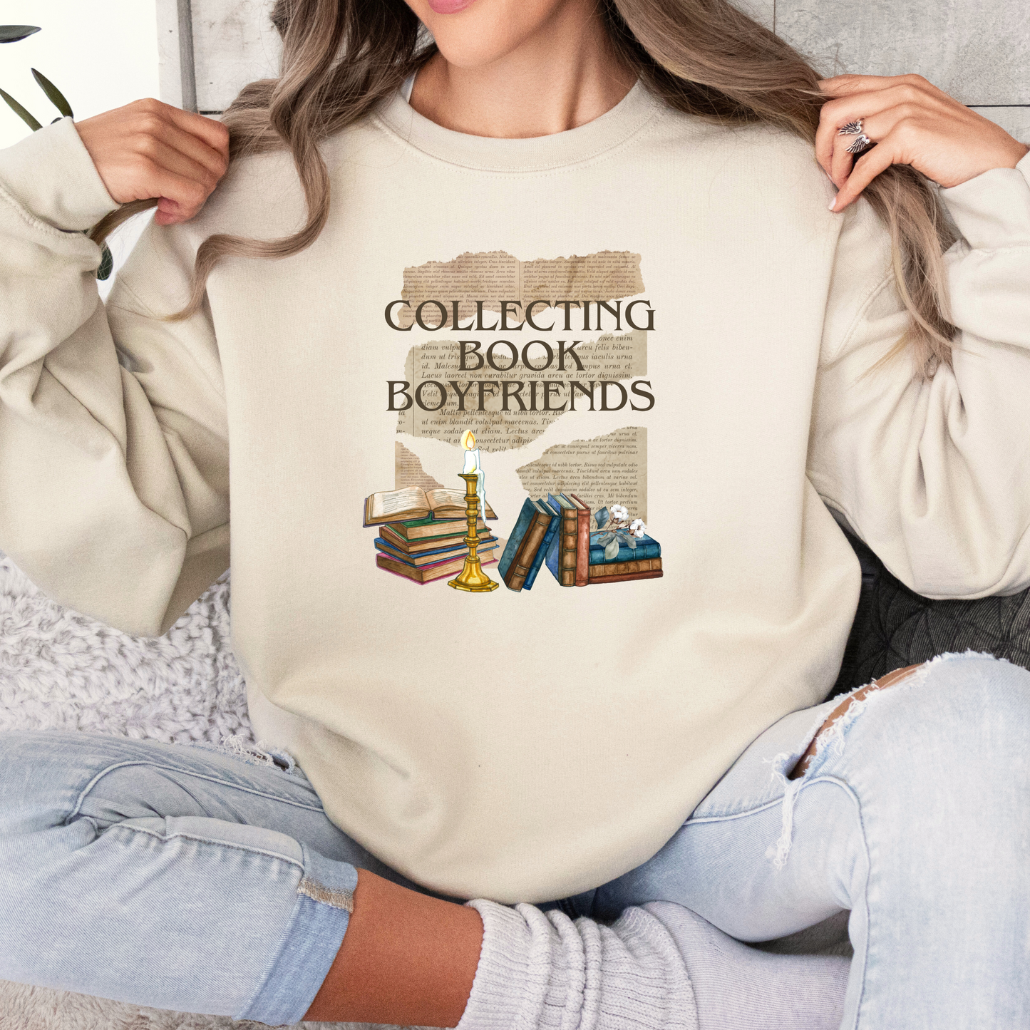 Collecting Book Boyfriends Crewneck - Adult Crewneck