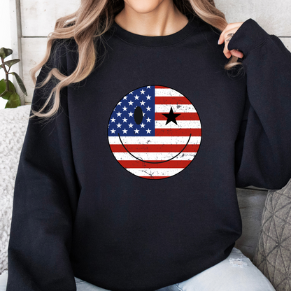 Patriotic Smile Crewneck - Adult Crewneck